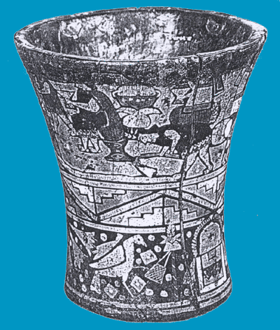 Vaso de madera del período clásico